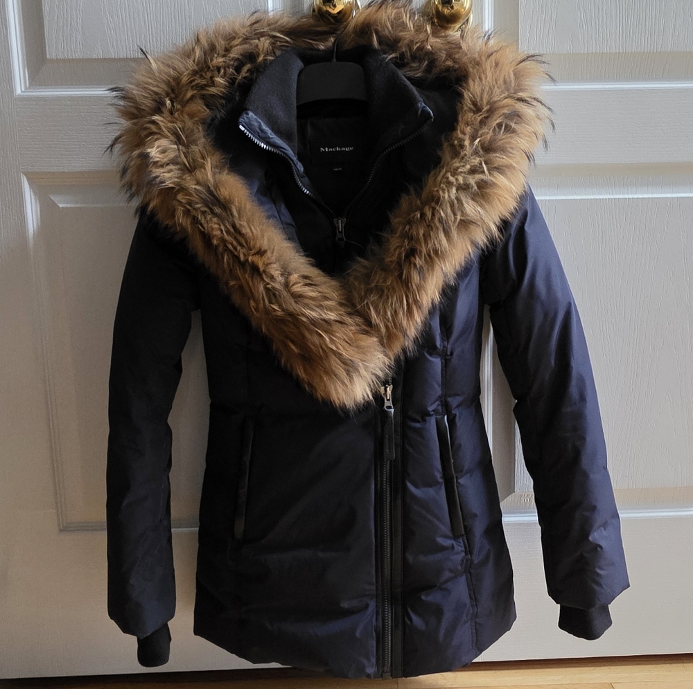 Mackage Adali XXS Down Jacket with Fur Trim